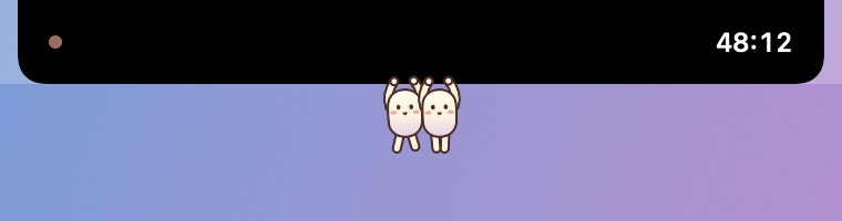 Two bean buddies hanging from the notch.